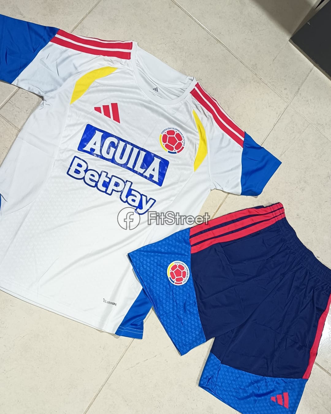 Conjunto Entrenamiento Colombia Camiseta Blanca