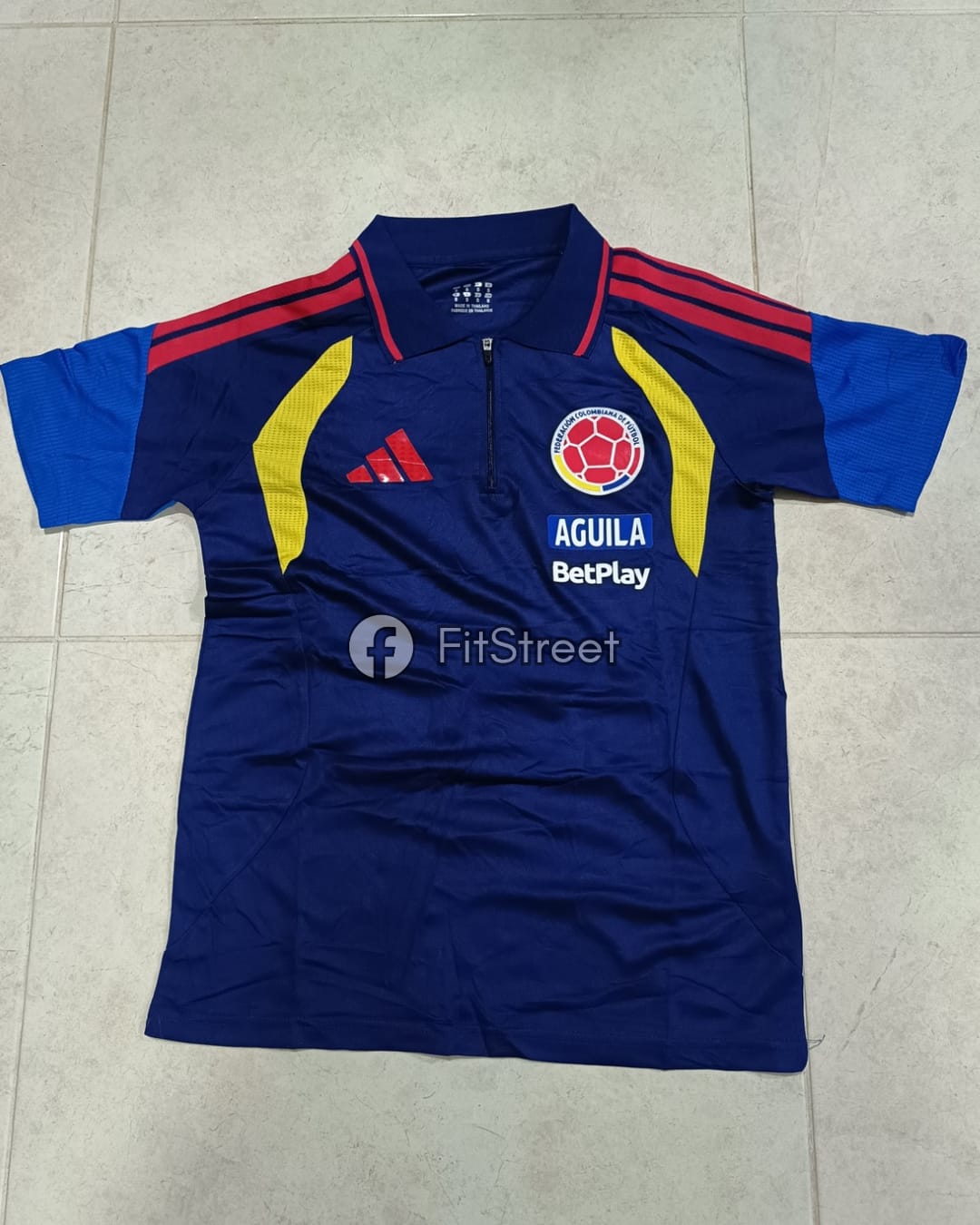 Camiseta Polo Entrenamiento Colombia Azul