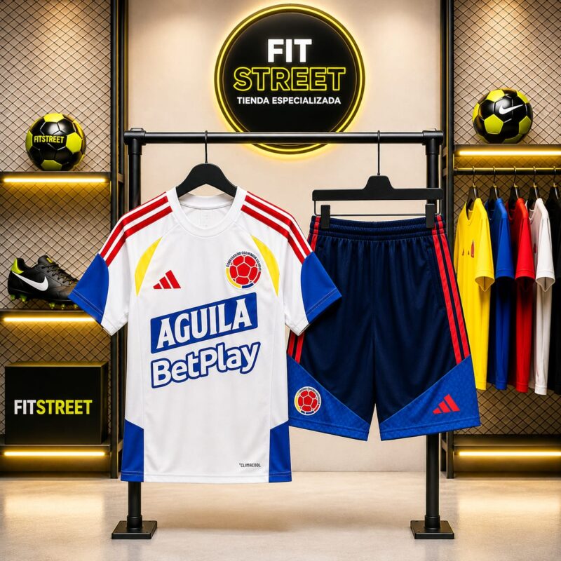 Conjunto Entrenamiento Colombia Camiseta Blanca