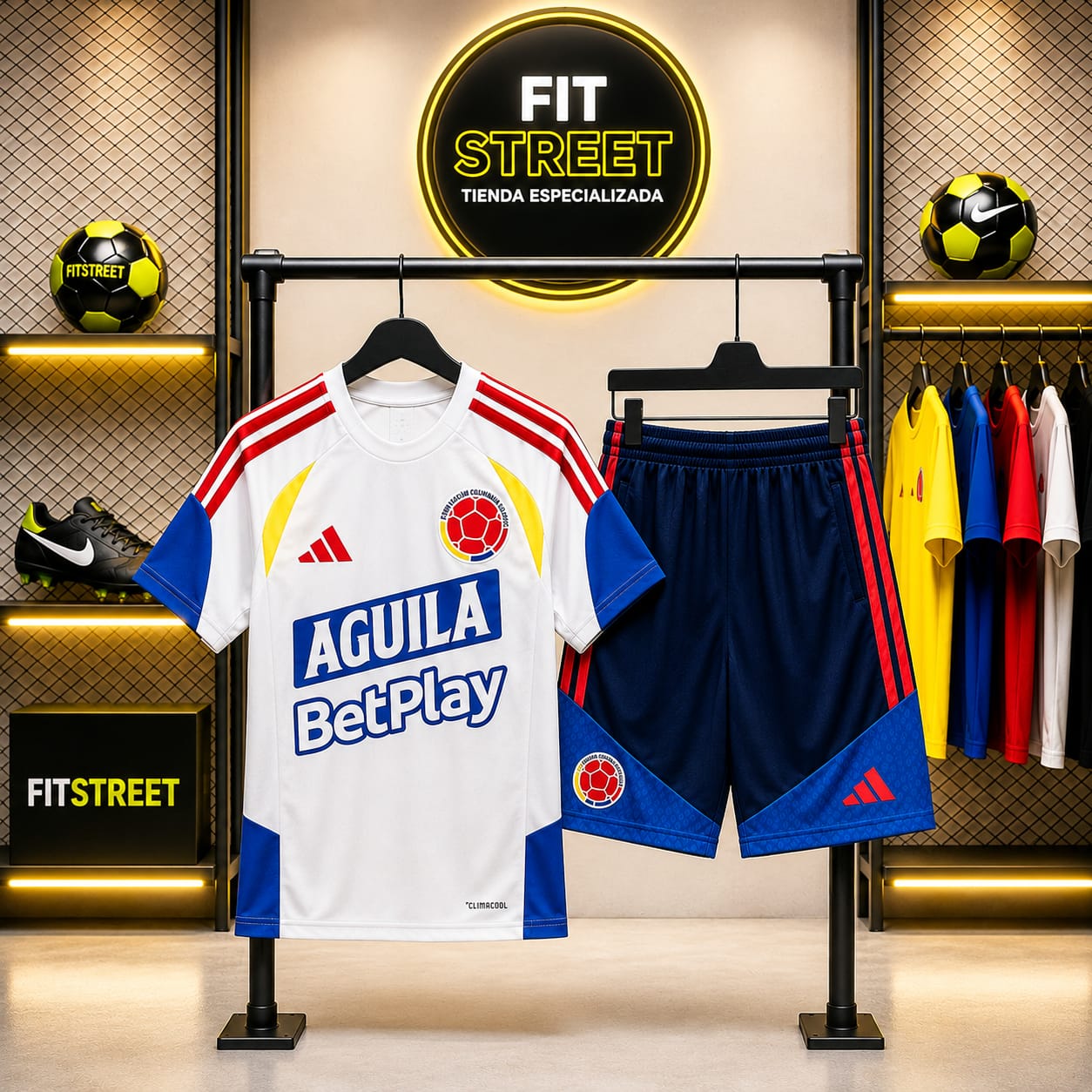 Conjunto Entrenamiento Colombia Camiseta Blanca
