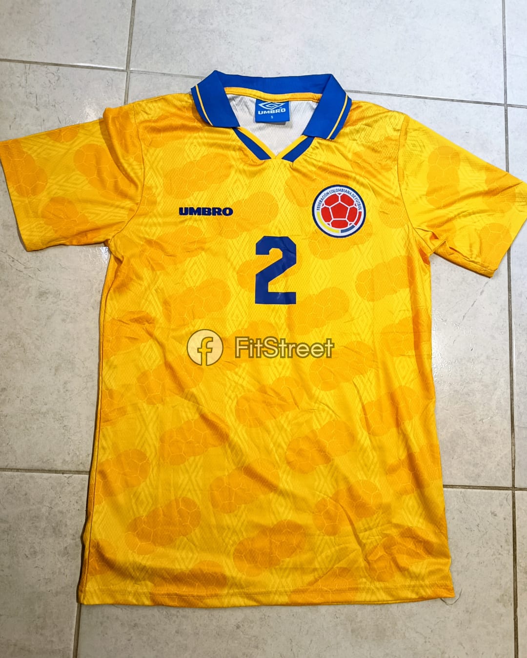 Camiseta Retro Colombia Umbro Amarilla 1994