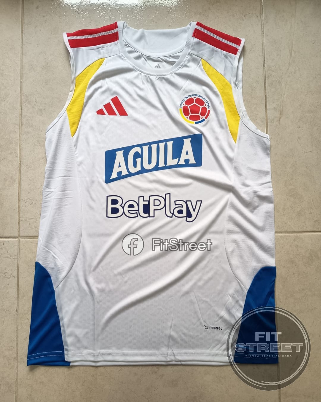 Músculosa Entrenamiento Selección Colombia Blanca 2026