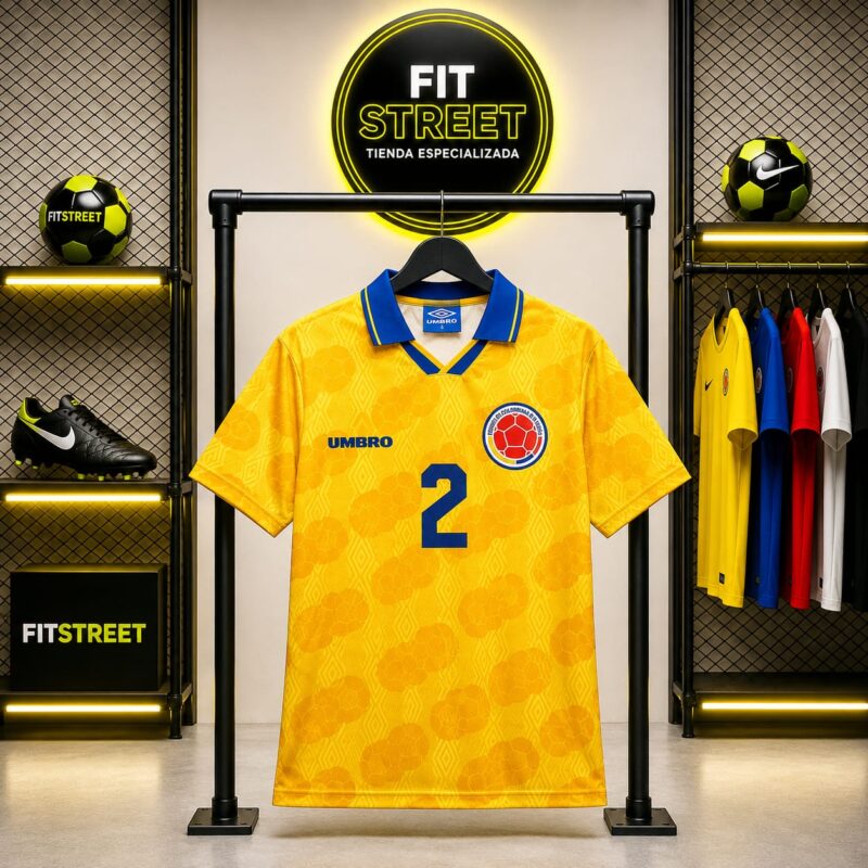 Camiseta Retro Colombia Umbro Amarilla 1994 - N.° 2