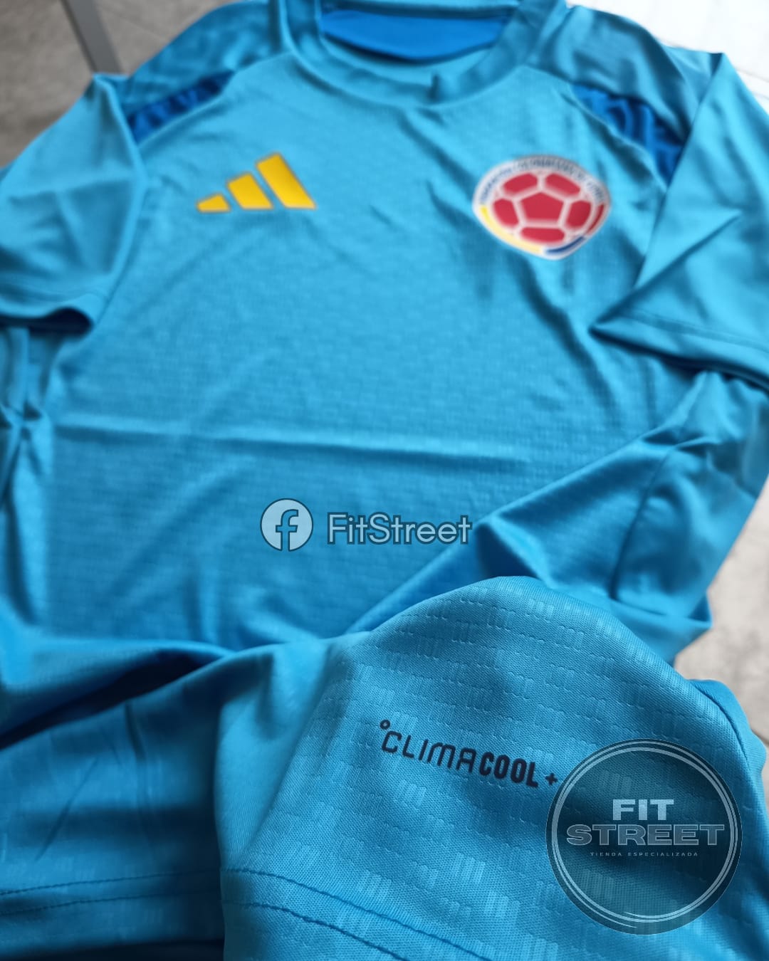 Camiseta Selección Colombia Entrenamiento Azul Cielo 2026 - Imagen 5
