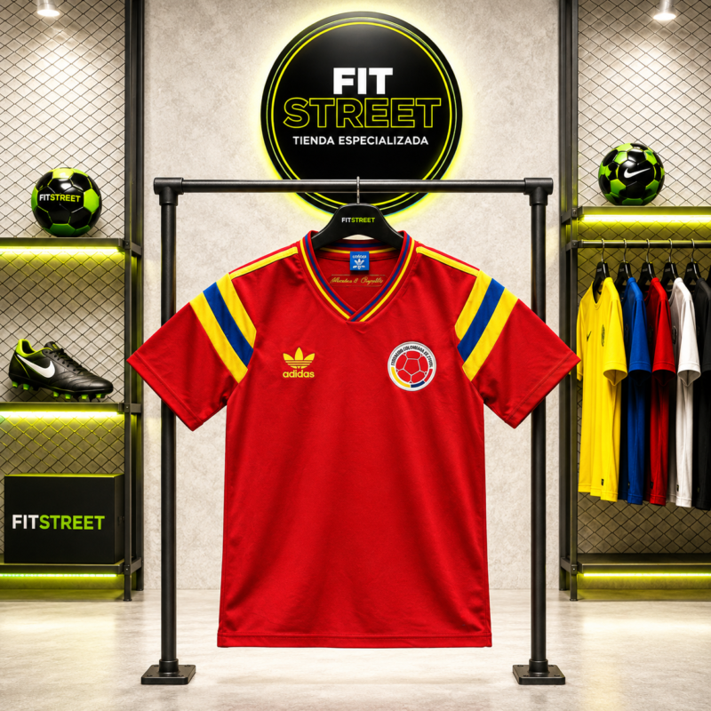 Camiseta Retro Colombia 1990 Roja