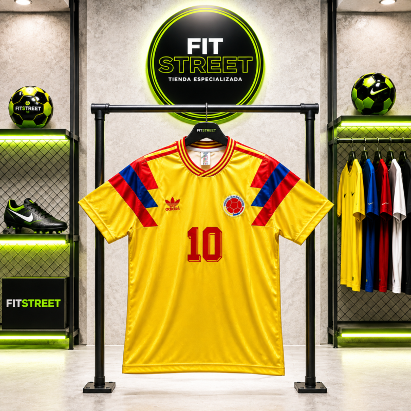 Camiseta Retro Colombia 1990 Amarilla N.° 10