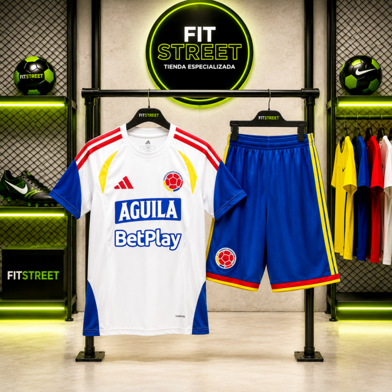 Conjunto Entrenamiento Colombia Camiseta Blanca