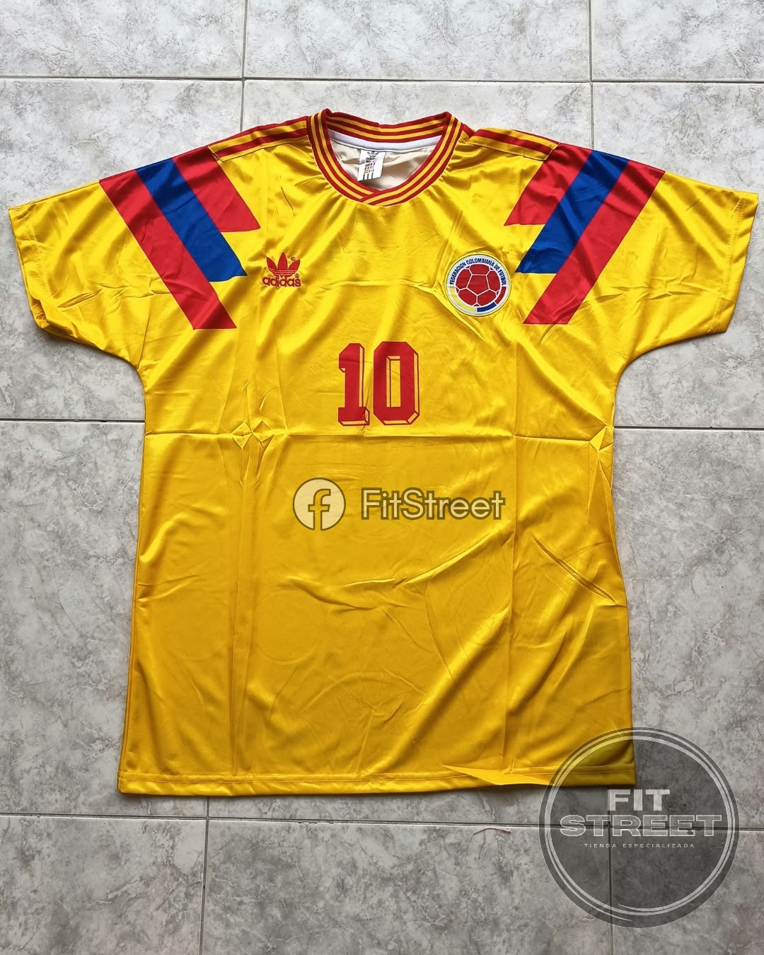 Camiseta Retro Colombia 1990 Amarilla N.° 10 - Imagen 2