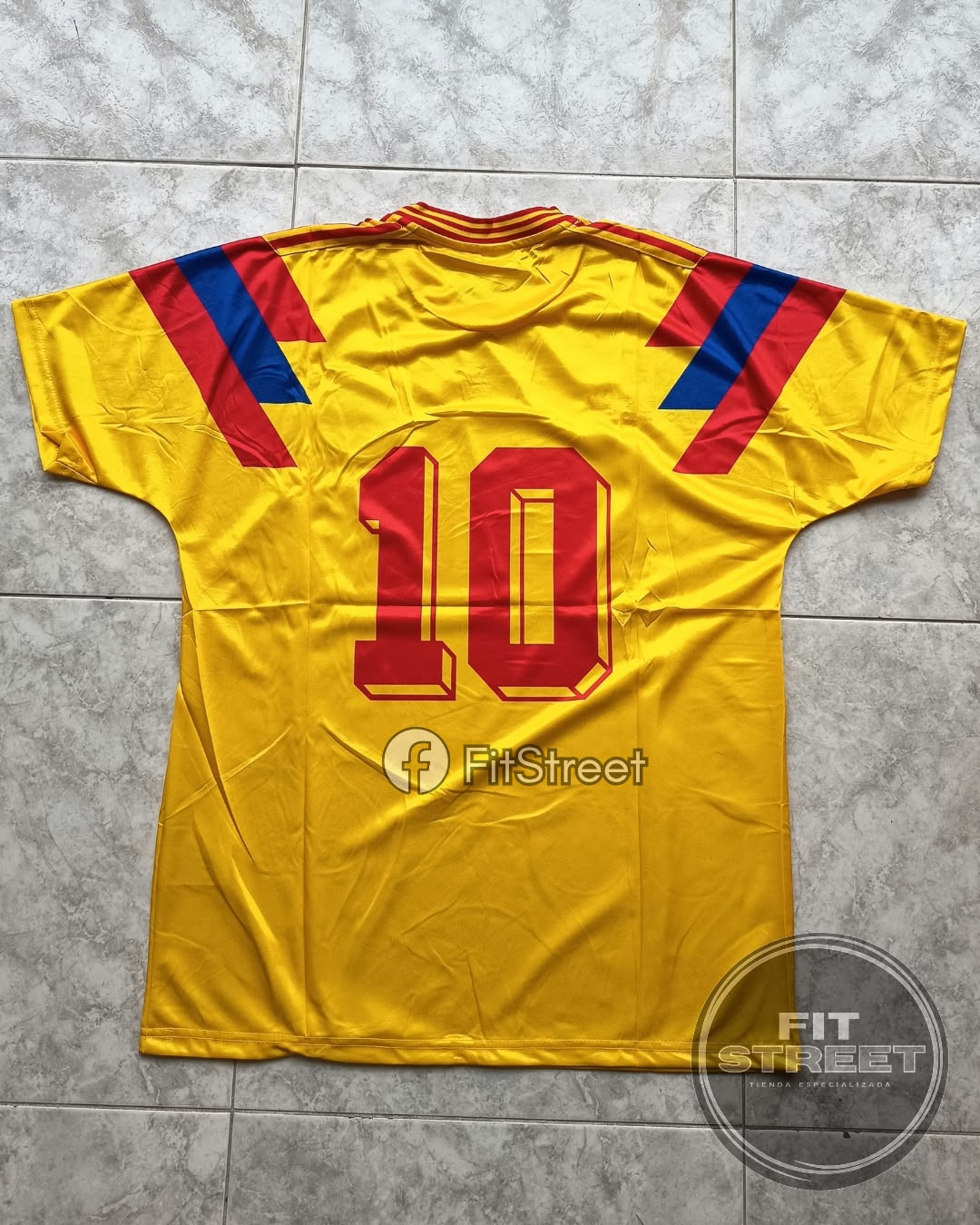 Camiseta Retro Colombia 1990 Amarilla N.° 10 - Imagen 3