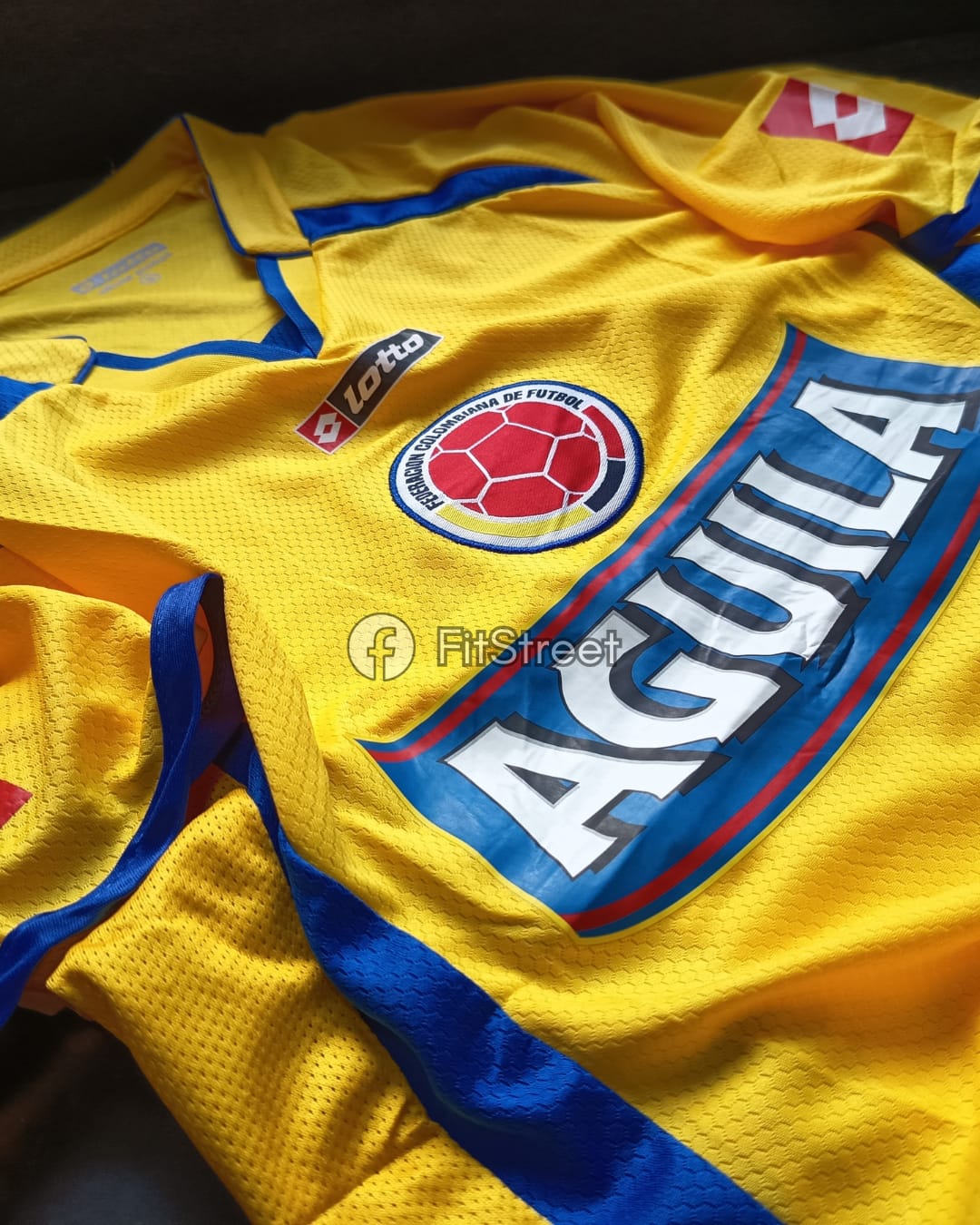 Camiseta Retro Colombia Lotto Águila 2007 Amarillo - Imagen 3