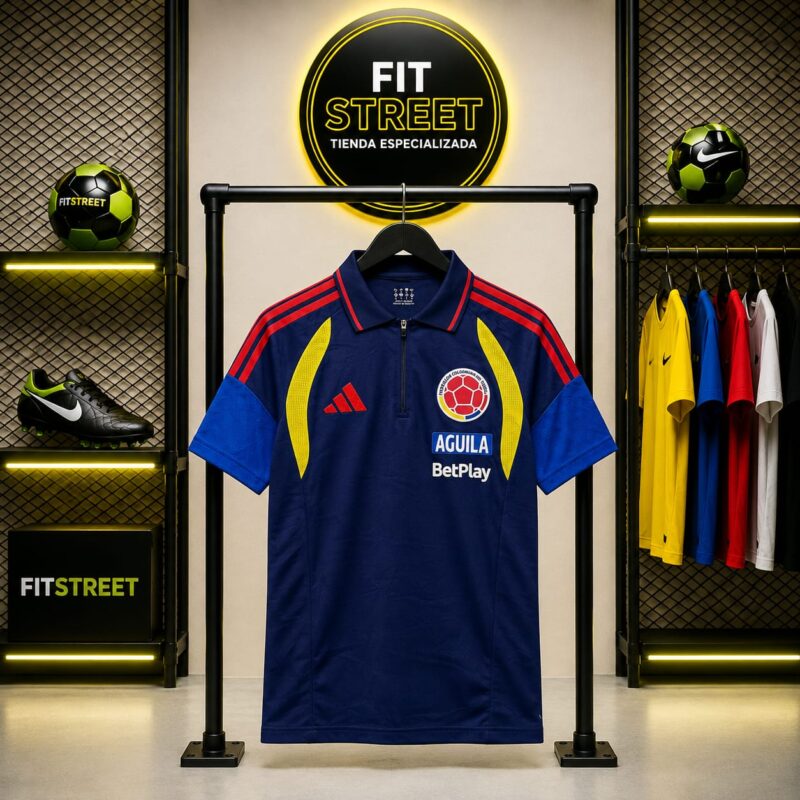Camiseta Polo Entrenamiento Colombia Azul