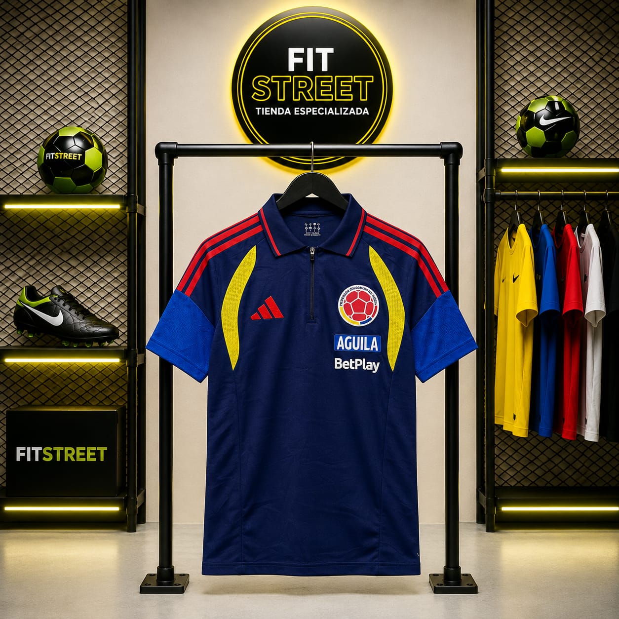 Camiseta Polo Entrenamiento Colombia Azul