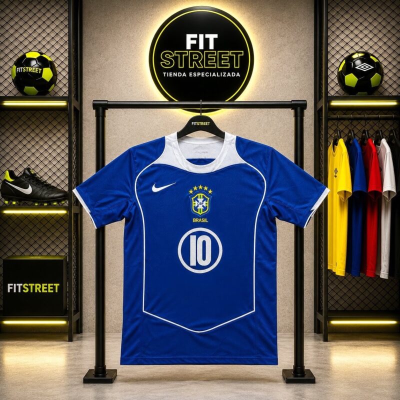 Camiseta Retro Brasil Visitante 2004-2005 – Ronaldinho N.º 10 | Nike Total 90