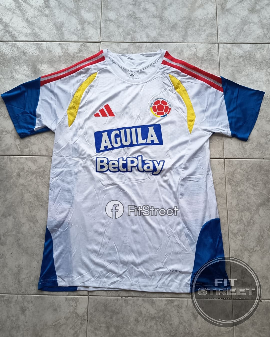 Camiseta Selección Colombia Entrenamiento – Blanco - Imagen 2