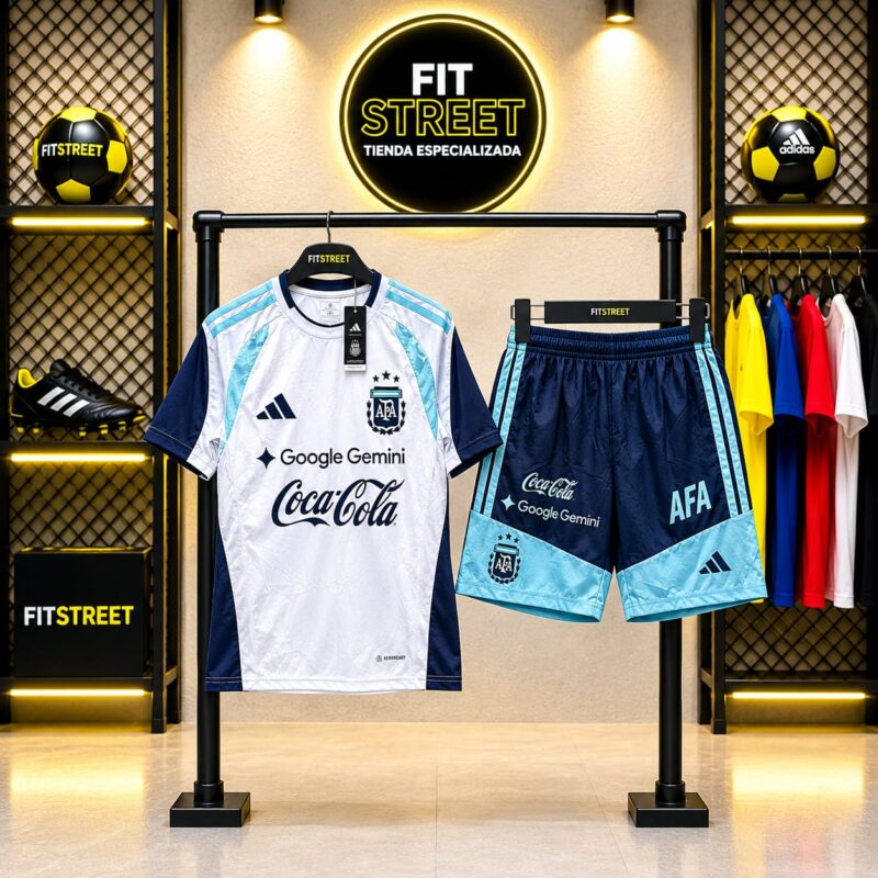 Conjunto Entrenamiento Argentina Camiseta Blanca